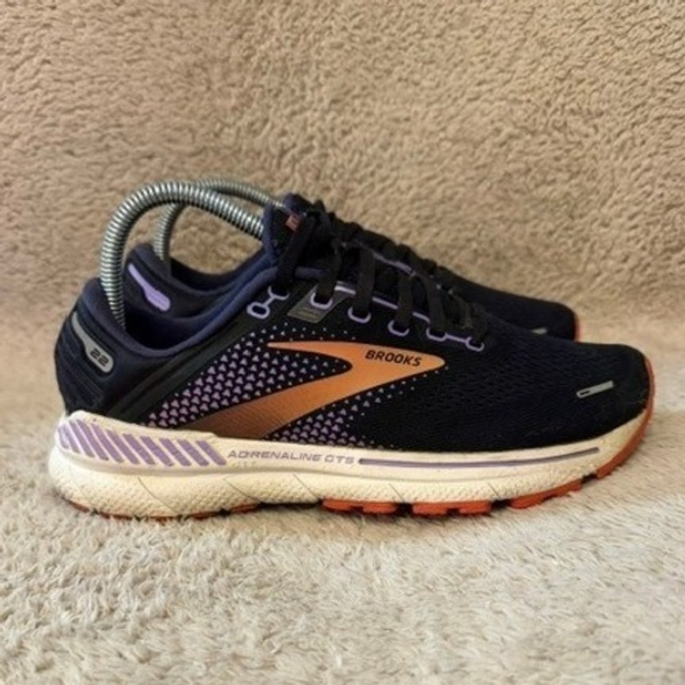 Brooks Adrenaline GTS 22 Womens 8.5 Running Shoes Navy Purple 1203531B080
